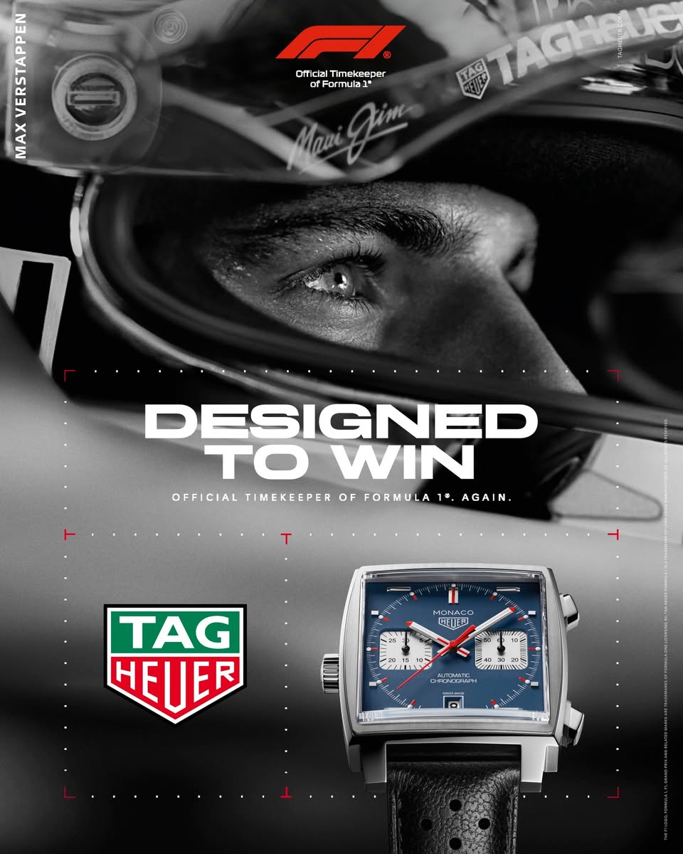 Historic racing car featuring TAG Heuer branding