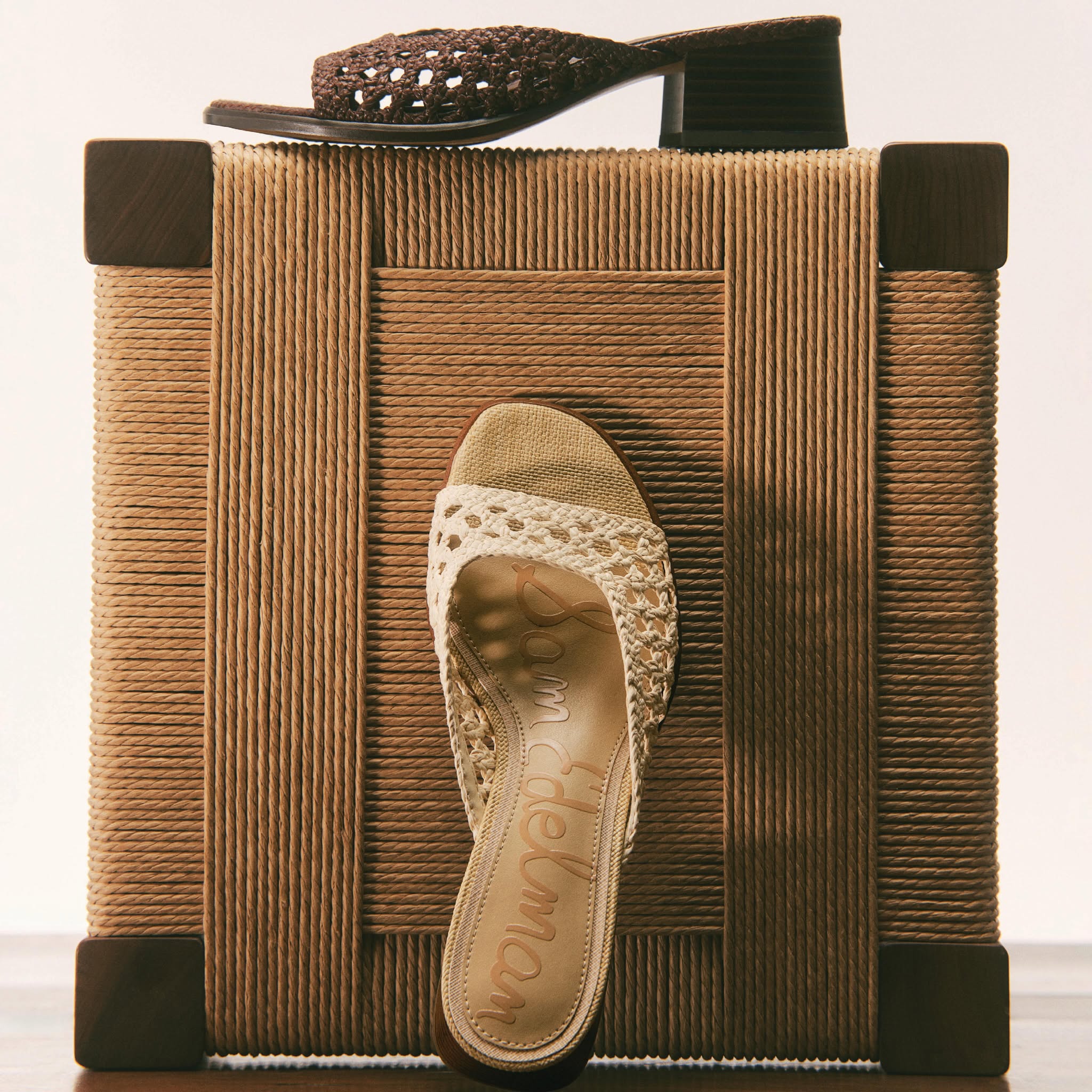Sam Edelman Au Soleil Tom Bedlam woven slide sandals at Raffles City