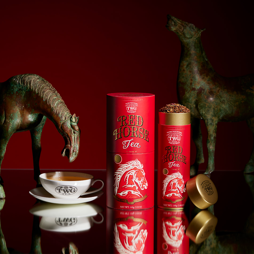 TWG Tea Red Horse Tea collection displayed in an elegant setting