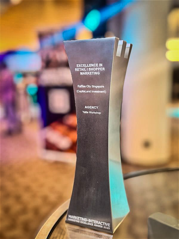 Raffles City Singapore team celebrates Marketing Excellence Award win.
