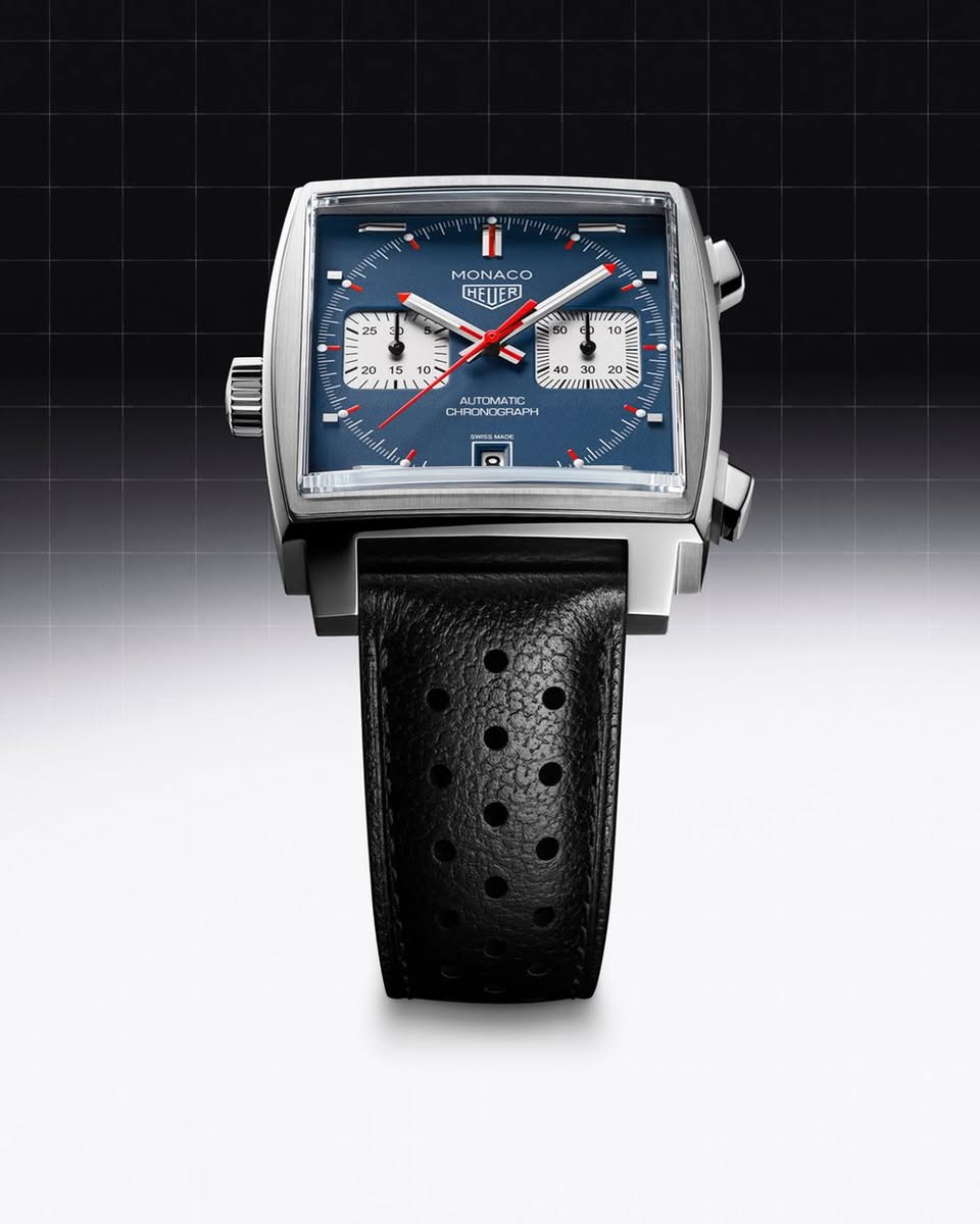 A modern racing circuit with TAG Heuer signage