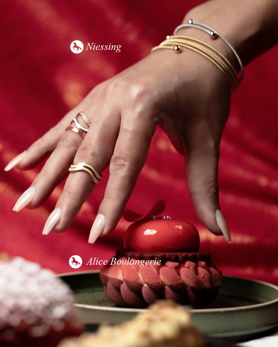 Artisanal pastries crafted with intricate detail and texture.