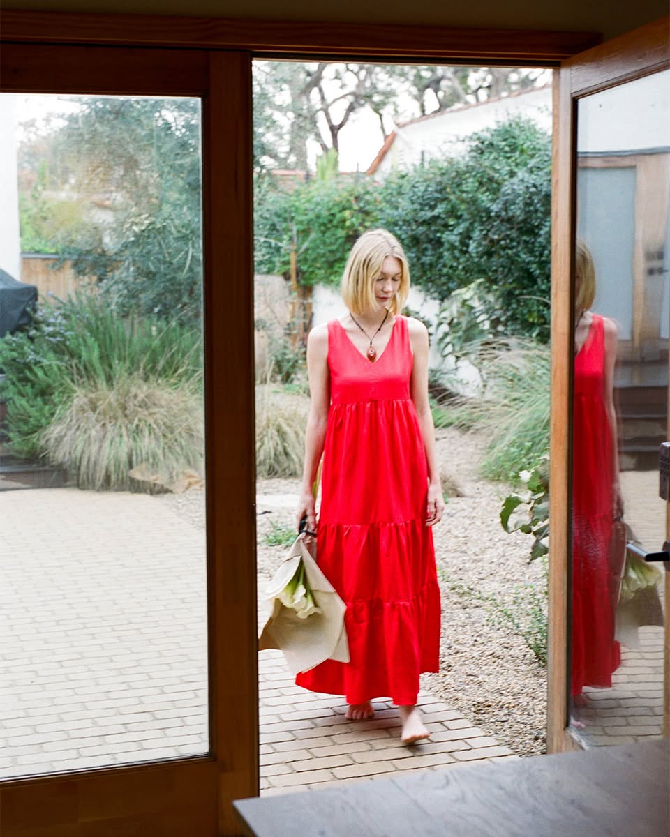 Elegant apparel showcasing fluid movement and seasonal colors