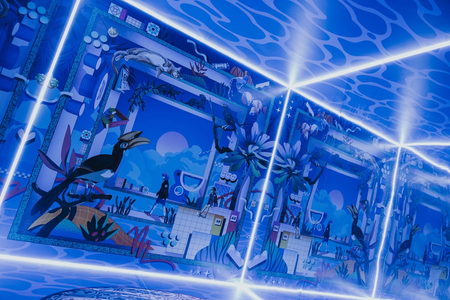 A captivating optical illusion within the 'Two Sides of Our Island' exhibit.