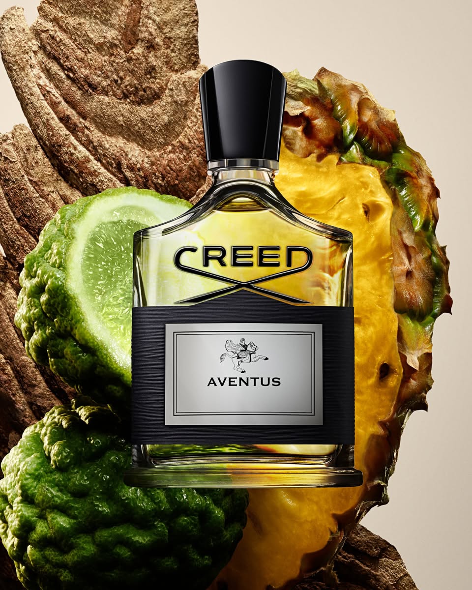 Creed Aventus with pineapple and lime