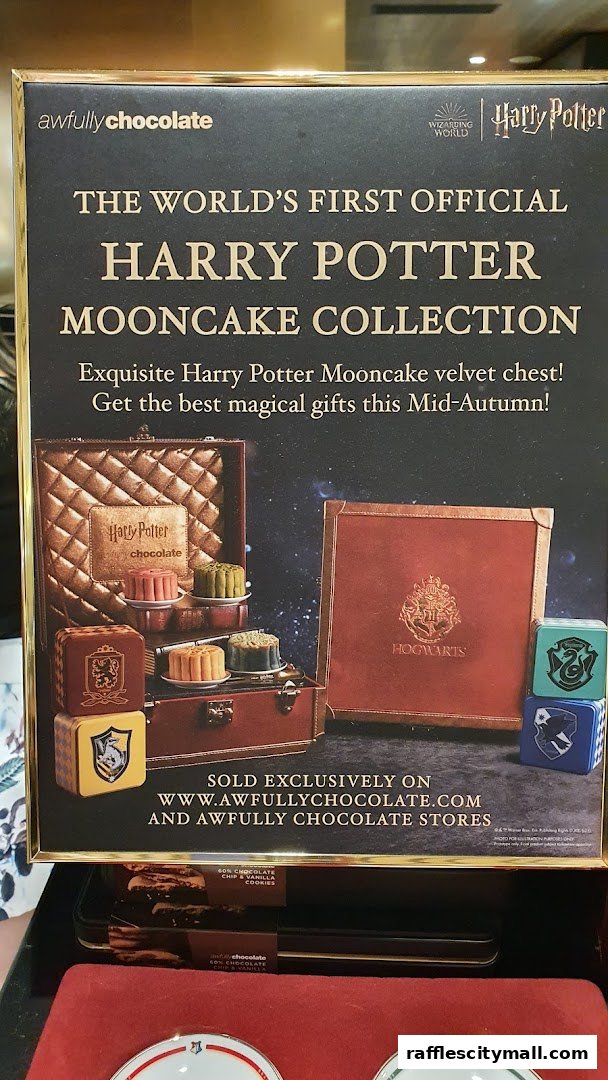 Awfully Chocolate advertises the first official Harry Potter Mooncake Collection.