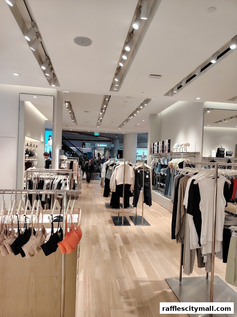 Interior view of a Calvin Klein store showcasing apparel on racks and mannequins.