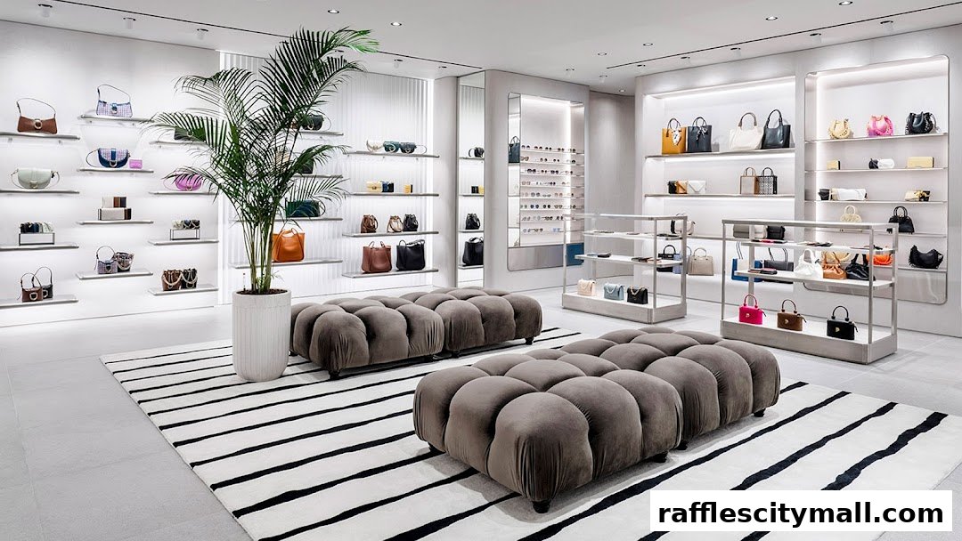 Interior view of a CHARLES & KEITH store showcasing handbags and accessories on shelves and display units.