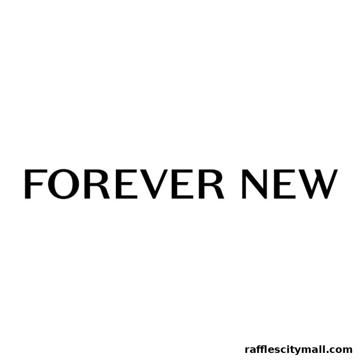 The text 'FOREVER NEW' is displayed in bold black capital letters on a white background.