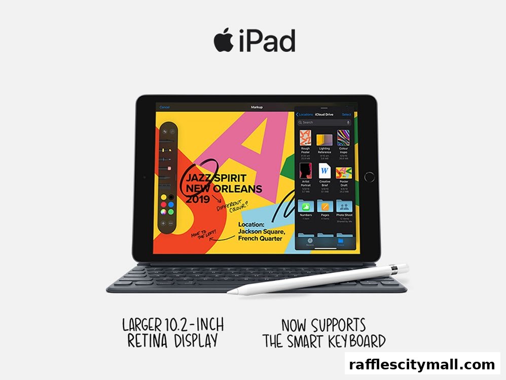 An iPad with a keyboard and stylus, showcasing its larger display and smart keyboard support.