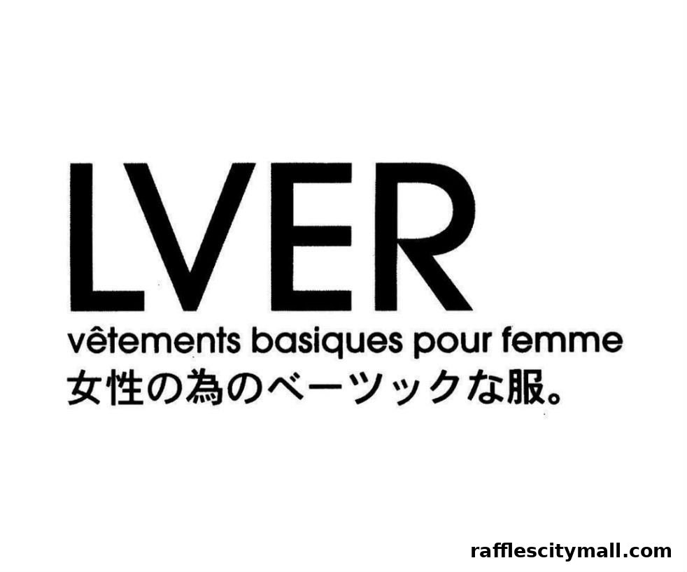 The shop name LVER is displayed in large black letters with French and Japanese text below.