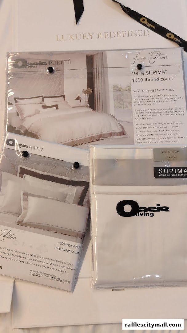 Oasis Living Singapore Pte. Ltd. showcases luxurious Supima cotton bedding products.