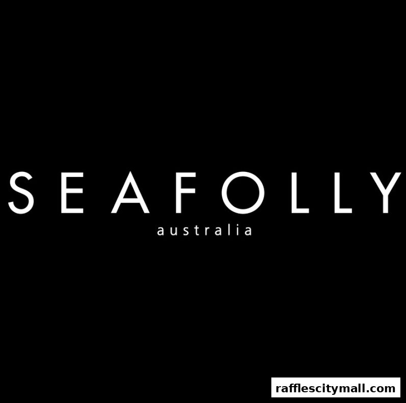 The Seafolly Australia logo is displayed in white text on a black background.