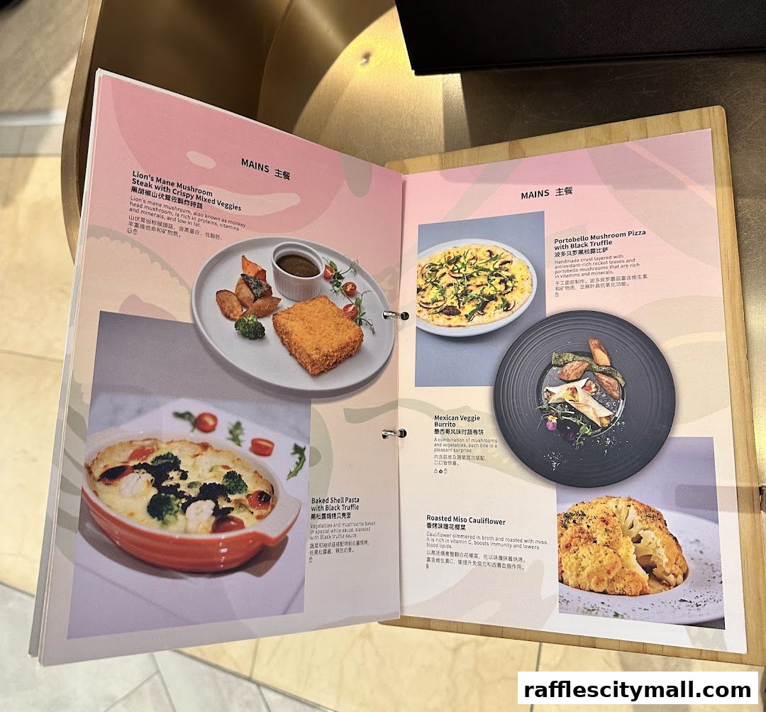 A menu from Sufood featuring main dishes with descriptions and images.