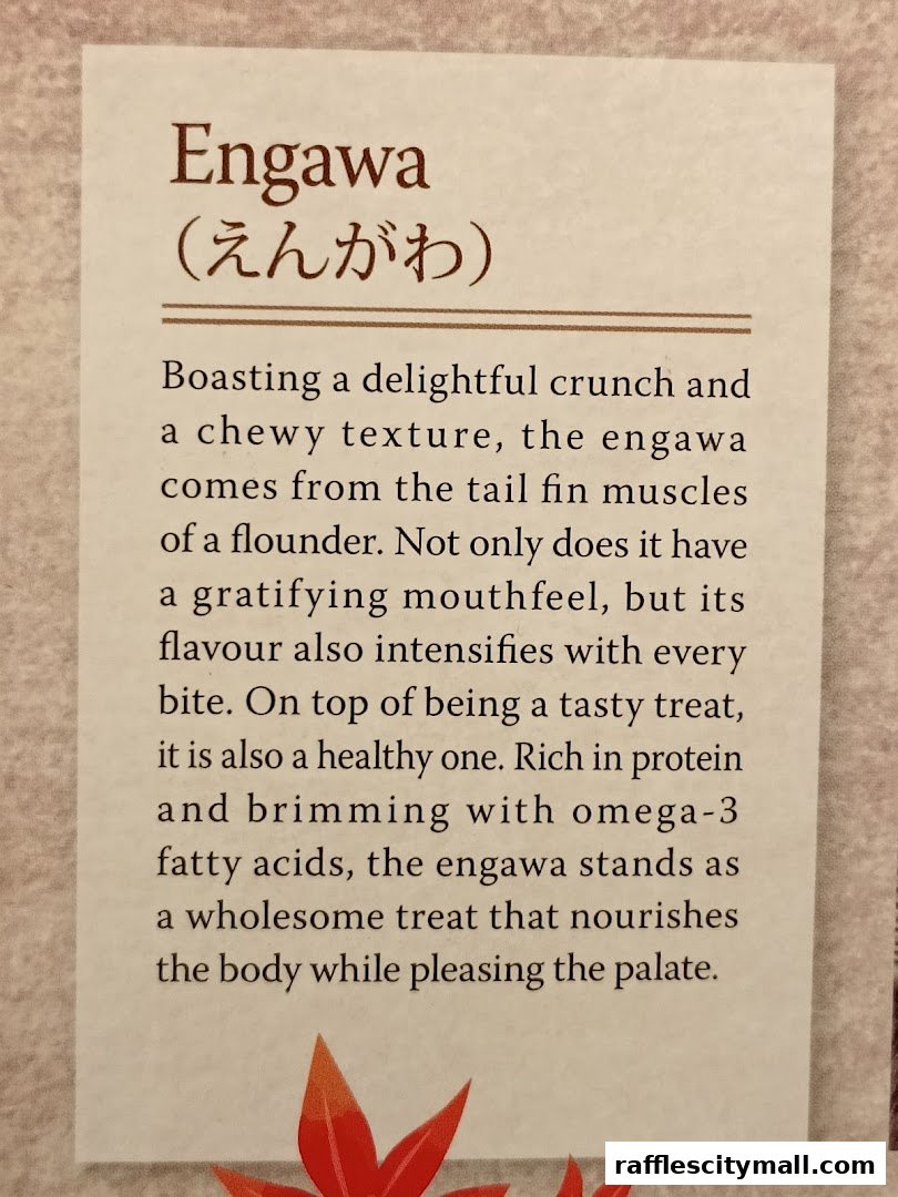 A description of Engawa, a Japanese dish, with its ingredients and health benefits.