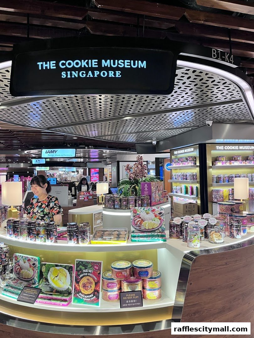 A display of cookies and gifts at The Cookie Museum Singapore.