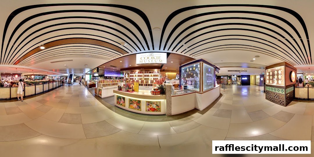 The Cookie Museum shop interior with displays of cookies and a counter.