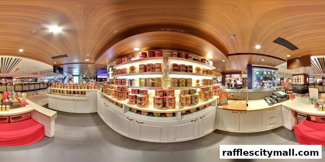 Interior view of The Cookie Museum shop, showcasing shelves filled with cookie tins and a counter area.