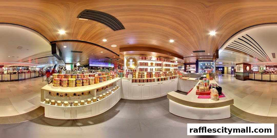 Interior view of The Cookie Museum shop showcasing a wide variety of cookies in decorative tins.