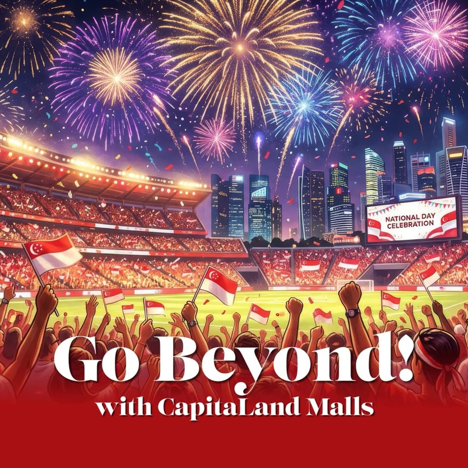 National Day Celebration with fireworks over Singapore skyline