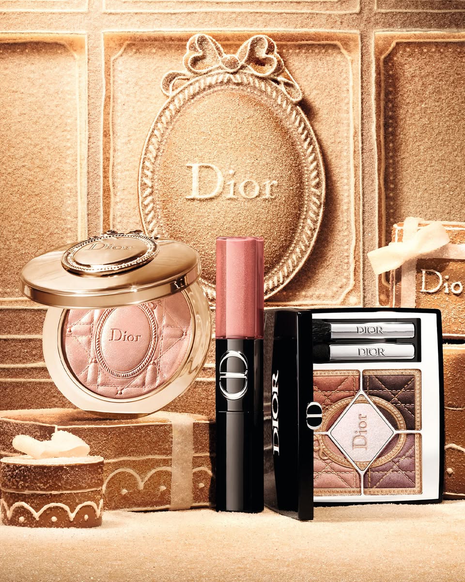Dior makeup compacts and lipstick