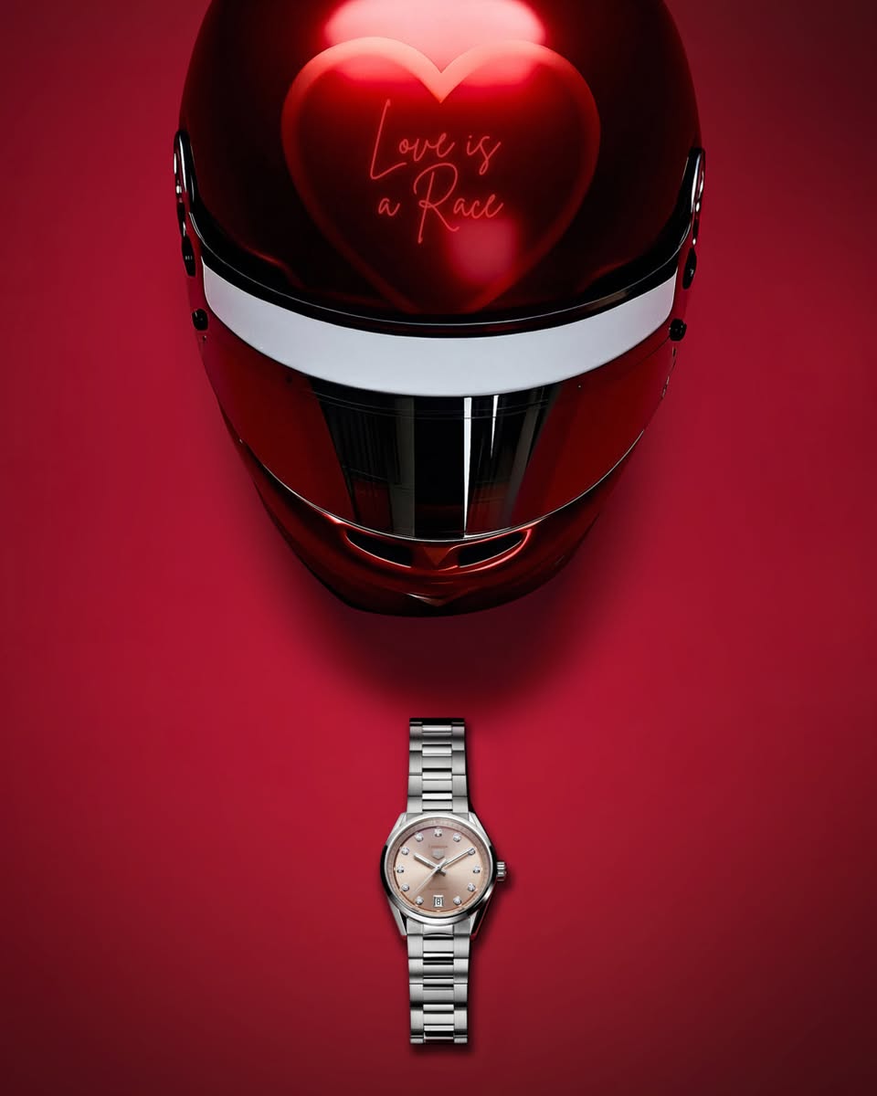 Close-up of a luxury chronograph watch