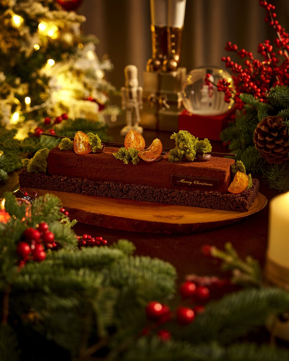 An assortment of handcrafted festive desserts by Fairmont Singapore