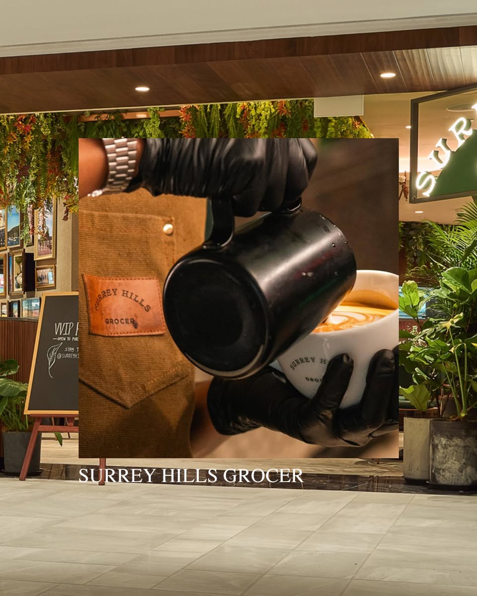 A beautifully presented coffee cup, symbolizing style and taste at Raffles City.