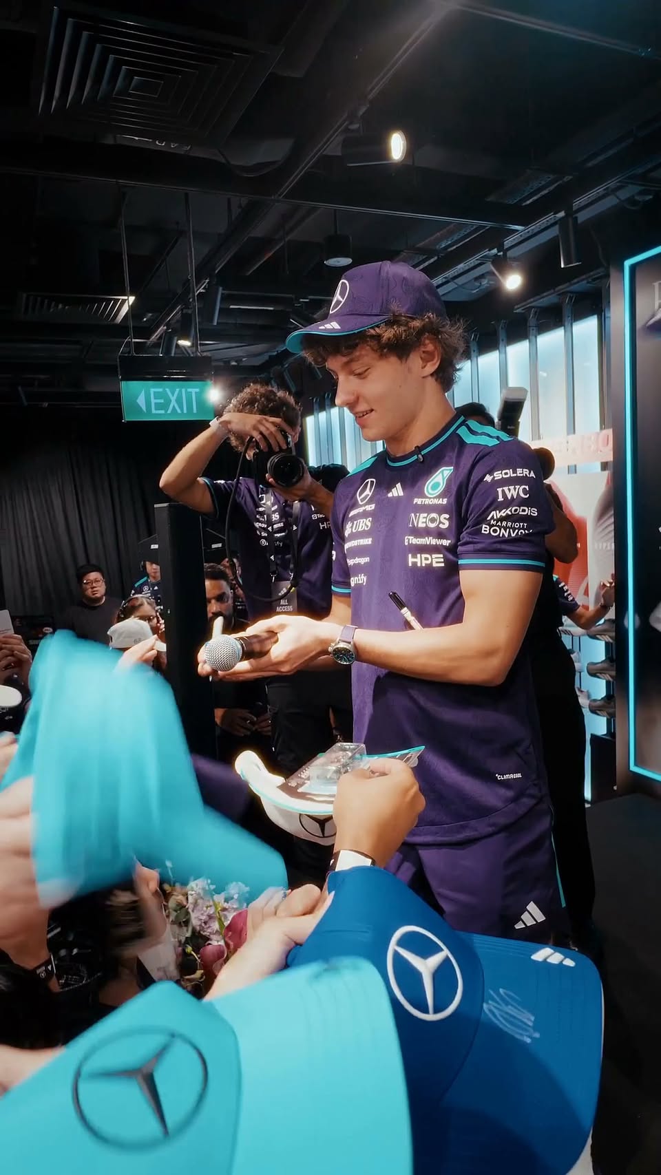 Raffles Prestige members at a Mercedes-AMG F1 event